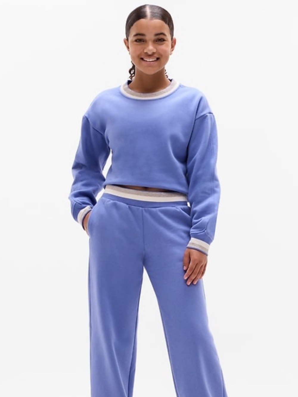 Athleta girl SZ Medium Sweatshirt in Periwinkle Blue